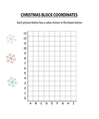 Christmas Block Coordinates Sheet – Logic Game