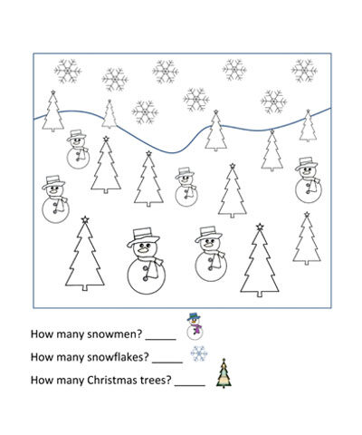 Christmas Counting Activity Sheets – Logic Game