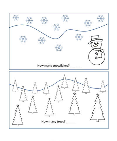 Kindergarten Christmas Counting Logic Game