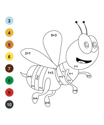 Flying Bee Coloring Page