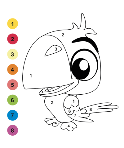 Funny Parrot Coloring Page