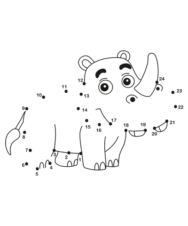 Rhinoceros Dot-to-Dot Worksheet: FREE Download at GamesLogical.com