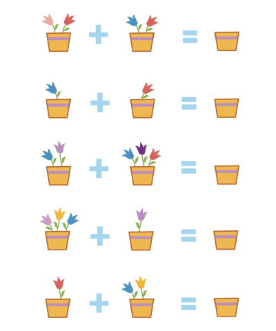Flowers Addition Counting Game